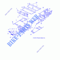 CHASIS, BASTIDOR AND FRONT BUMPER   R13WH90DG (49RGRCHASIS13DCREW) para Polaris RANGER CREW 900 DIESEL 2013