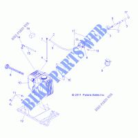 SISTEMA DE COMBUSTIBLE   R12RH45AG/AH/AR (49RGRGASOLINA12400) para Polaris RANGER 400 4X4 2012