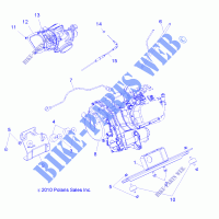 MOTOR, MOUNTING   R12HR76AG/AR (49RGRMOTORMTG116X6) para Polaris RANGER 6X6 800 2012