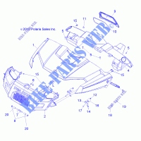 CAPUCHA, DASH and GRILL   R12RC08GA/GH/FA/FH (49RGRCAPUCHA11EV) para Polaris RANGER EV/LEV 4X4 2012
