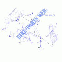SUSPENSION, A ARM and PUNTAL MOUNTING   R12RC08GA/GH/FA/FH (49RGRAARM10) para Polaris RANGER EV/LEV 4X4 2012