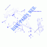 SUSPENSION, A ARM and PUNTAL MOUNTING   R11WH50AG/AH/AR (49RGRAARM11500CREW) para Polaris RANGER 4X4 500 CREW 2011